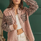 Corduroy And Animal Print Jacket - Southern Sassy Boutique