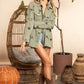Image: Star Printed Denim Jacket Olive | Southern Sassy Boutique