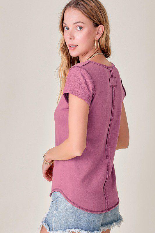 Textured Soft Terry Fabric Top - Southern Sassy Boutique