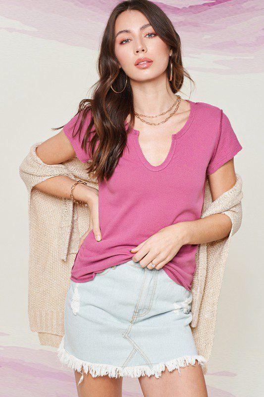 Textured Soft Terry Fabric Top - Southern Sassy Boutique