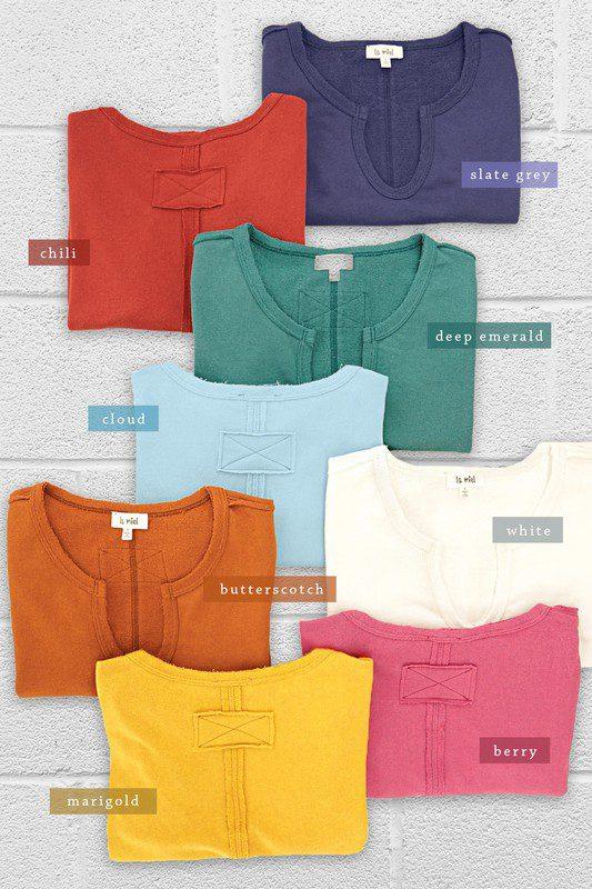 Textured Soft Terry Fabric Top - Southern Sassy Boutique