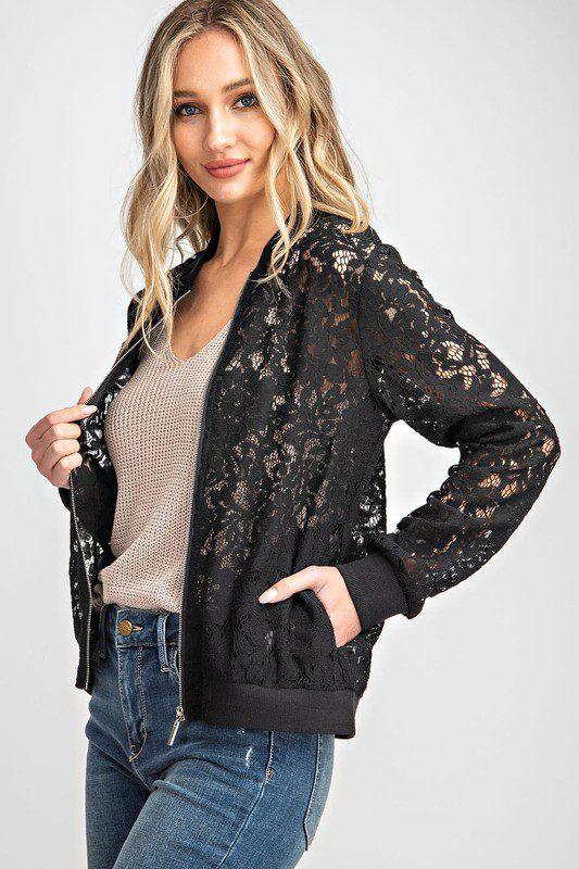 Floral lace jacket - Southern Sassy Boutique