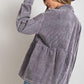Corduroy Button Down Shirt/Jacket - Southern Sassy Boutique