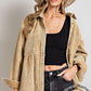 Corduroy Button Down Shirt/Jacket - Southern Sassy Boutique