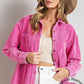 Corduroy Button Down Shirt/Jacket - Southern Sassy Boutique