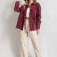 Corduroy Button Down Shirt/Jacket - Southern Sassy Boutique