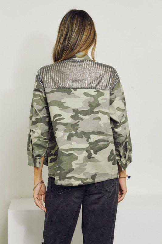 Camo Print Button Down Jacket - Southern Sassy Boutique