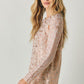 Foild Print Leopard Sweater - Southern Sassy Boutique