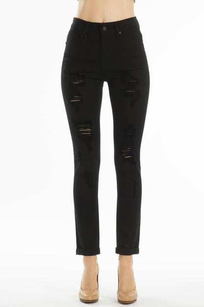 Image: Distressed Denim Jeans Black | Southern Sassy Boutique