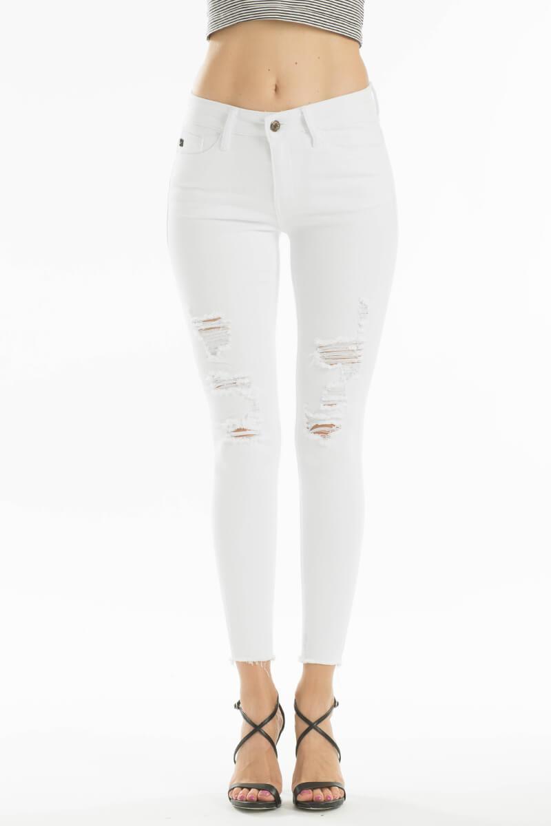 Image: Distressed Denim Jeans White | Southern Sassy Boutique