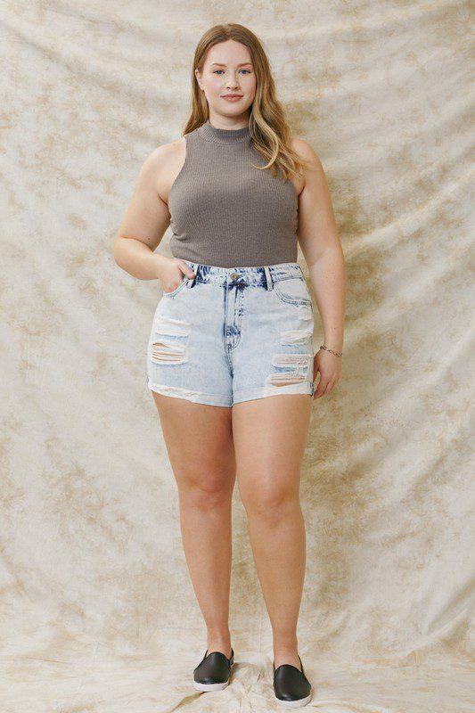 Image: High Rise Shorts Light | Southern Sassy Boutique