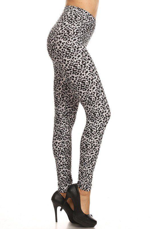 Image: Graphic Leopard Leggings Leopard/Black | Southern Sassy Boutique