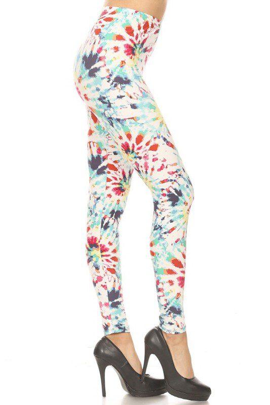 Image: Graphic Tie Dye Leggings Tie Dye/Multi | Southern Sassy Boutique