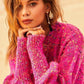 Bubble Sleeve Confetti Sweater - Southern Sassy Boutique