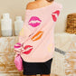 Hot Lip V-Neck Sweater - Southern Sassy Boutique