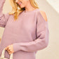 Cold Shoulder Sweater - Southern Sassy Boutique