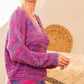 Frayed V-Neck Sweater - Southern Sassy Boutique