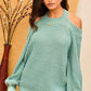 Image: Bubble Sleeve Sweater Mineral Blue | Southern Sassy Boutique