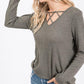 Thermo Crisscross Knit Top - Southern Sassy Boutique