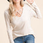 Image: Thermo Crisscross Knit Top Olive | Southern Sassy Boutique