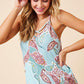 Image: Paisley Print Tank Top Jade | Southern Sassy Boutique