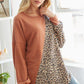 Colorblock Leopard Print Pullover Top - Southern Sassy Boutique