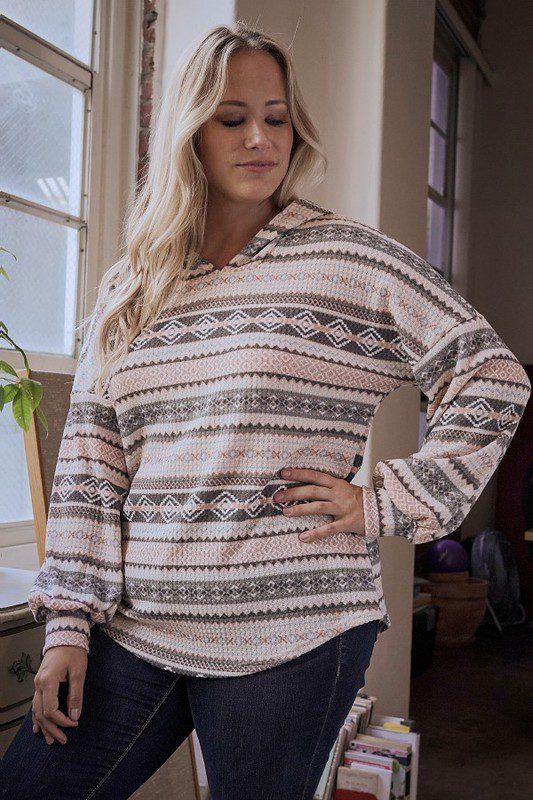 Image: Veth Aztec Hoodie Charcoal | Southern Sassy Boutique