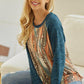 Raglan Long Sleeve Print Top - Southern Sassy Boutique