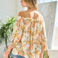Cold Shoulder Floral Print Tie Top - Southern Sassy Boutique