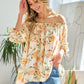 Cold Shoulder Floral Print Tie Top - Southern Sassy Boutique
