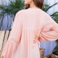 Round Neck Key Hole Bubble Blouse - Southern Sassy Boutique