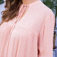 Round Neck Key Hole Bubble Blouse - Southern Sassy Boutique