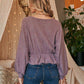 Long Sleeve Knit Top with Sparkles - Southern Sassy Boutique