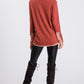 Long Sleeve Waffle Knit Top WIth Floral Detail - Southern Sassy Boutique