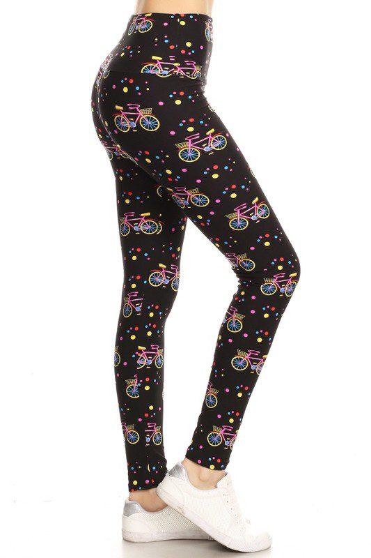 Image: Graphic Bicycle Legging Bicycle/Black | Southern Sassy Boutique