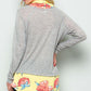Color Block Funnel Neck Sweat Shirt - Southern Sassy Boutique