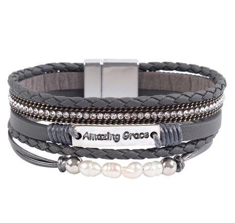 Amazing Grace Leather Bracelet - Southern Sassy Boutique