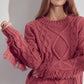 Fringe Long Sleeve Sweater - Southern Sassy Boutique