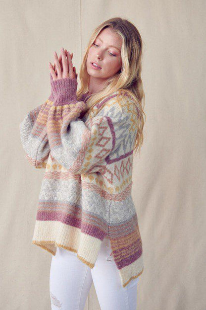 Fair Isle Knit Pullover - Southern Sassy Boutique