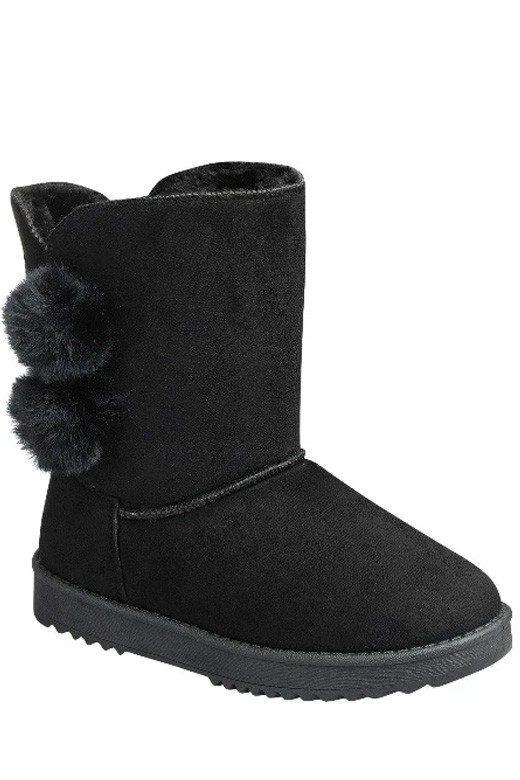 Image: Faux Fur Pompom Boots Black | Southern Sassy Boutique