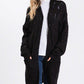 Image: Cable Sweater with Pockets Black | Southern Sassy Boutique