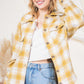 Image: Cozy Plaid Button Down Flannel Jacket  | Southern Sassy Boutique