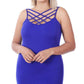 Image: Lattice Detail Curvy Cami Bright Blue | Southern Sassy Boutique
