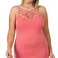 Image: Lattice Detail Curvy Cami Desert Rose | Southern Sassy Boutique