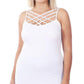 Image: Lattice Detail Curvy Cami White | Southern Sassy Boutique