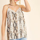 Image: Sanke Skin Animal Print Cami Taupe | Southern Sassy Boutique