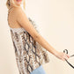 Snakeskin Animal Print Cami - Southern Sassy Boutique