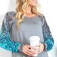 Ombre Sequins Long Sleeve Top - Southern Sassy Boutique