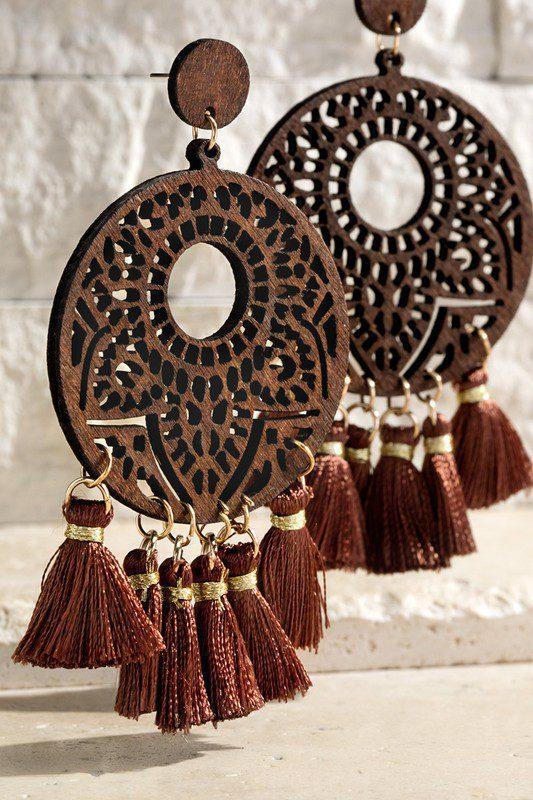 Image: EARRING Brown | Southern Sassy Boutique