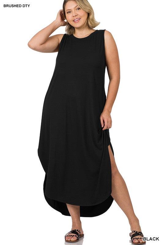 Curvy Solid Color Maxi Dress - Southern Sassy Boutique